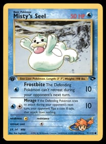 Misty's Seel 1st Ed. Gym Challenge/Heroes Pokemon Card