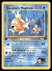 Giovanni's Magikarp 1st Ed. Gym Challenge/Heroes Pokemon Card