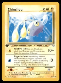 Chinchou 1st Ed. Neo Pokemon Card