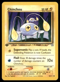Chinchou 1st Ed. Neo Pokemon Card
