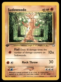 Sudowoodo 1st Ed. Neo Pokemon Card