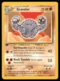Graveler 1st Ed. Neo Pokemon Card