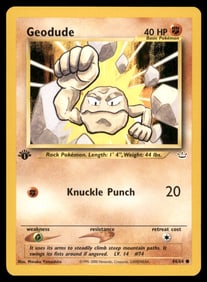 Geodude 1st Ed. Neo Pokemon Card