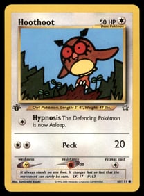Hoothoot 1st Ed. Neo Pokemon Card