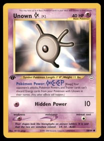 Unown 1st Ed. Neo Pokemon Card