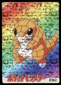Sandshrew Holo Prism Sticker Japanese Pokemon Card Pocket Monsters