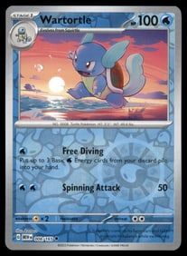 Wartortle 151 Reverse Holo Pokemon Card