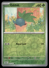 Oddish 151 Reverse Holo Pokemon Card
