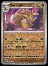 Sandslash 151 Reverse Holo Pokemon Card