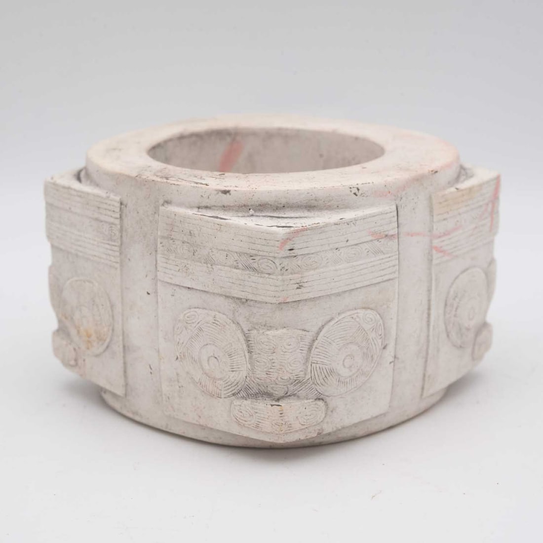 Antique Chinese Liangzhu Culture Stone Ritualistic Cong: Affordable and convenient "Self-Arranged Shipping" available, please email treasuredauctions@gmail.com before you check out for quote comparison. LIVESHIPPING is NOT a part of the auction house or our