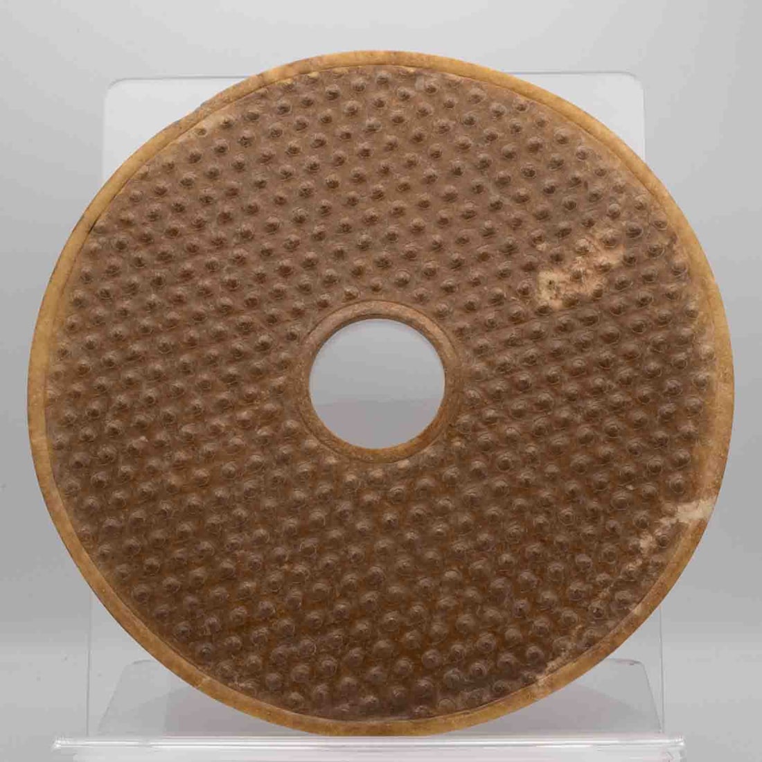 Old Chinese Carved Jade Ver Large Round Cloud Ritualistic Bi (1 of 6)