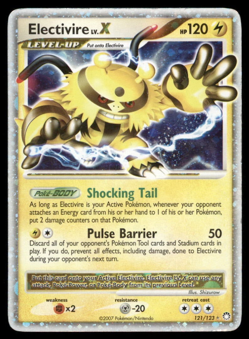 Electivire LV.X Mysterious Treasures #121/123 Holo Pokemon Card: We offer combined shipping on multiple items. Buyers may also arrange their own shipping. LiveShipping is a separate and independent option for shipping that is NOT a part of the auction house or thei