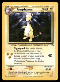 Ampharos Neo Genesis #001/111 Holo Pokemon Card