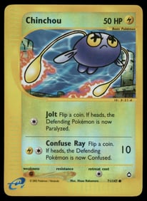 Chinchou (71) Aquapolis #071/147 Holo Pokemon Card
