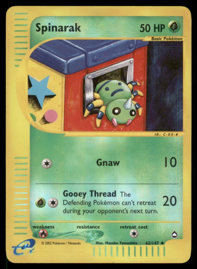 Spinarak (62) Aquapolis #062/147 Holo Pokemon Card: We offer combined shipping on multiple items. Buyers may also arrange their own shipping. LiveShipping is a separate and independent option for shipping that is NOT a part of the auction house or thei