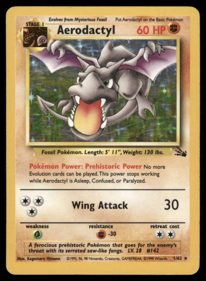 Aerodactyl (1) Fossil #01/62 Holo Pokemon Card: We offer combined shipping on multiple items. Buyers may also arrange their own shipping. LiveShipping is a separate and independent option for shipping that is NOT a part of the auction house or thei