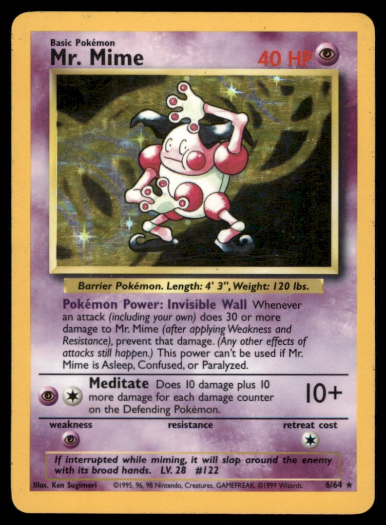 Mr. Mime (6) Jungle #06/64 Holo Pokemon Card: We offer combined shipping on multiple items. Buyers may also arrange their own shipping. LiveShipping is a separate and independent option for shipping that is NOT a part of the auction house or thei
