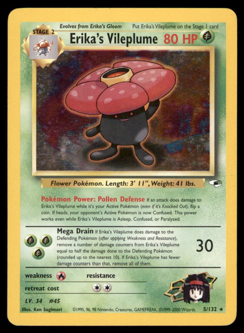 Erika's Vileplume Gym Heroes #005/132 Holo Pokemon Card: We offer combined shipping on multiple items. Buyers may also arrange their own shipping. LiveShipping is a separate and independent option for shipping that is NOT a part of the auction house or thei