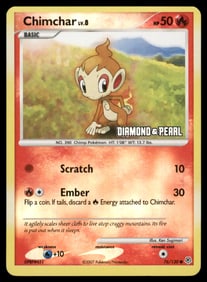 Chimchar Stamped Diamond and Pearl #76/130 Holo Pokemon Card