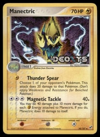 Manectric Stamped Deoxys #38/107 Holo Pokemon Card