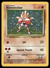 Hitmonchan Base Set #007/102 Holo Pokemon Card