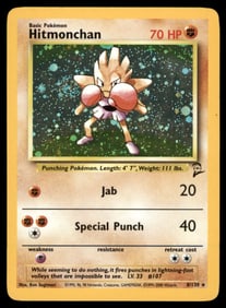 Hitmonchan Base Set 2 #008/130 Holo Pokemon Card
