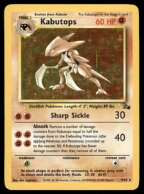 Kabutops (9) Fossil #09/62 Holo Pokemon Card