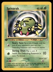 Spinarak Neo Genesis #075/111 1st. ED. Pokemon Card