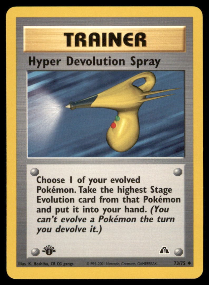 Hyper Devolution Spray Neo Discovery #73/75 1st. ED. Pokemon Card (1 of 2)