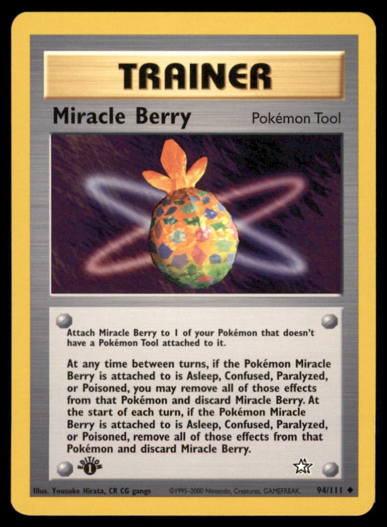Miracle Berry Neo Genesis #094/111 1st. ED. Pokemon Card (1 of 2)