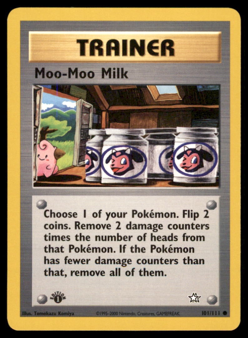 Moo-Moo Milk Neo Genesis #101/111 1st. ED. Pokemon Card (1 of 2)