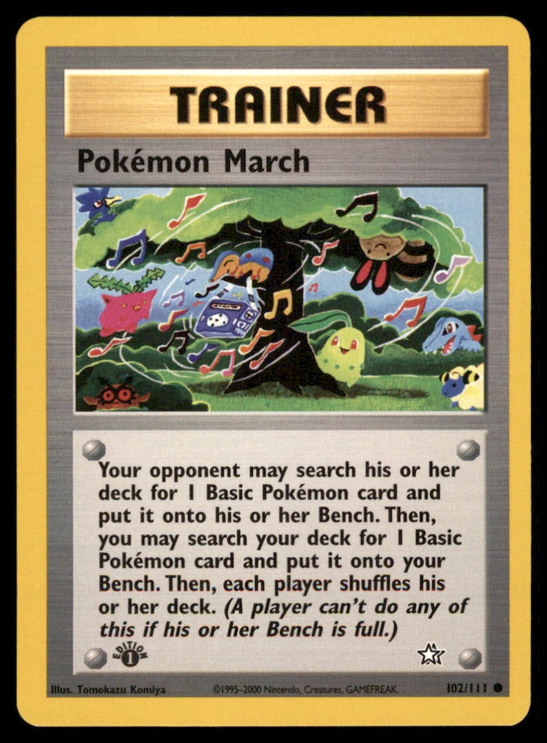 Pokemon March Neo Genesis #102/111 1st. ED. Pokemon Card (1 of 2)