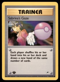 Sabrina's Gaze Gym Heroes #125/132 1st. ED. Pokemon Card