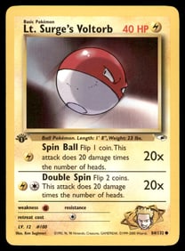 Lt. Surge's Voltorb Gym Heroes #084/132 1st. ED. Pokemon Card