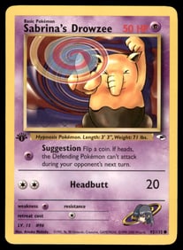 Sabrina's Drowzee Gym Heroes #092/132 1st. ED. Pokemon Card