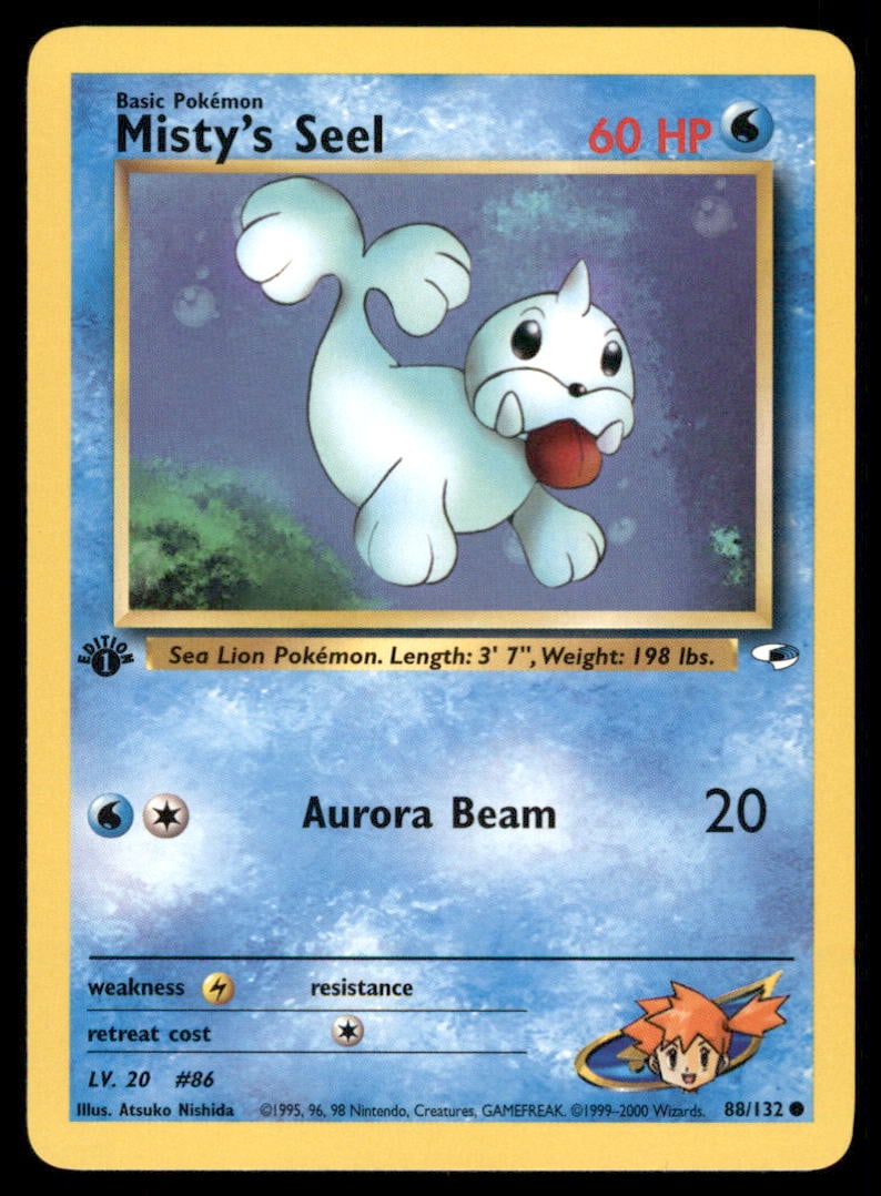 Misty's Seel Gym Heroes #088/132 1st. ED. Pokemon Card: We offer combined shipping on multiple items. Buyers may also arrange their own shipping. LiveShipping is a separate and independent option for shipping that is NOT a part of the auction house or thei