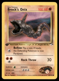 Brock's Onix (69) Gym Heroes #069/132 1st. ED. Pokemon Card