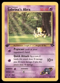 Sabrina's Abra (94) Gym Challenge #094/132 1st. ED. Pokemon Card