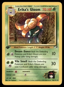 Erika's Gloom (46) Gym Heroes #046/132 1st. ED. Pokemon Card