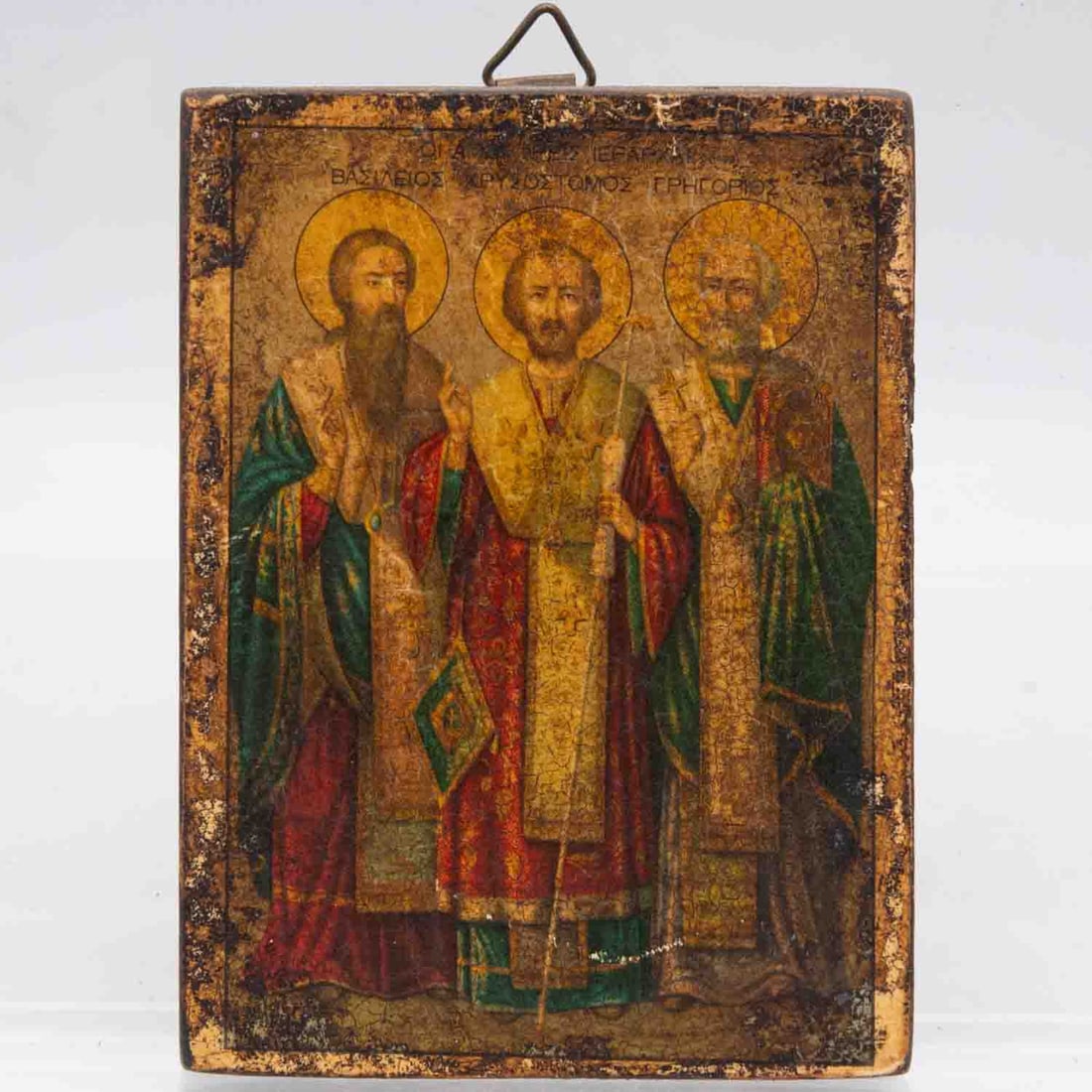 Antique Wood Icon: Medium: Wood Size: 4x2.8x0.4 inches Age/Detail: Antique Condition: great overall, check photo for condition reference. Provenance: Collection from Estate in Tribecca LiveShipping is NOT a part of the 