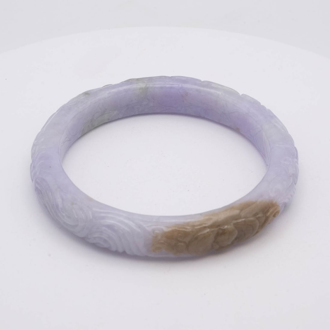 Old Chinese Natural Lavender Jadeite Bangle (1 of 4)