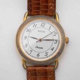 Vintage Quartz Ladies Watch With Genuine Leather Strap
