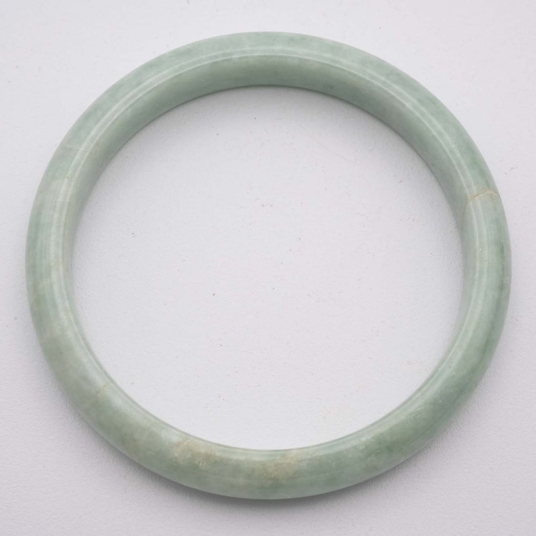 Natural Grade A Burmese Jadeite Bangle: Medium: Grade A Burmese Jadeite Size: 2.3 inches Age/Detail: Natural Condition: great overall, check photo for blemish. Provenance: Collection from Estate in Tribecca LiveShipping is NOT a part of the