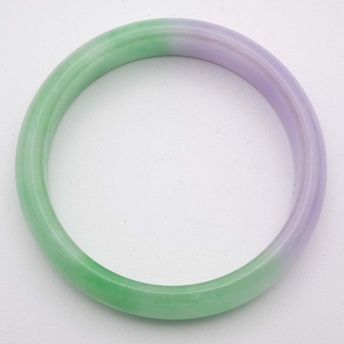 Chinese Green And Lavender Jade Bangle (1 of 4)