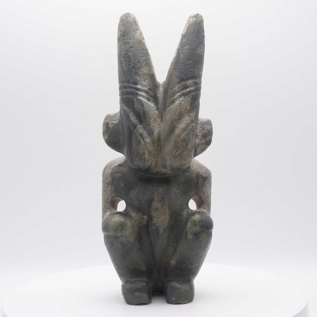 Large Antique Chinese Hongshan Culture Jade Sun God Sculpture (1 of 9)