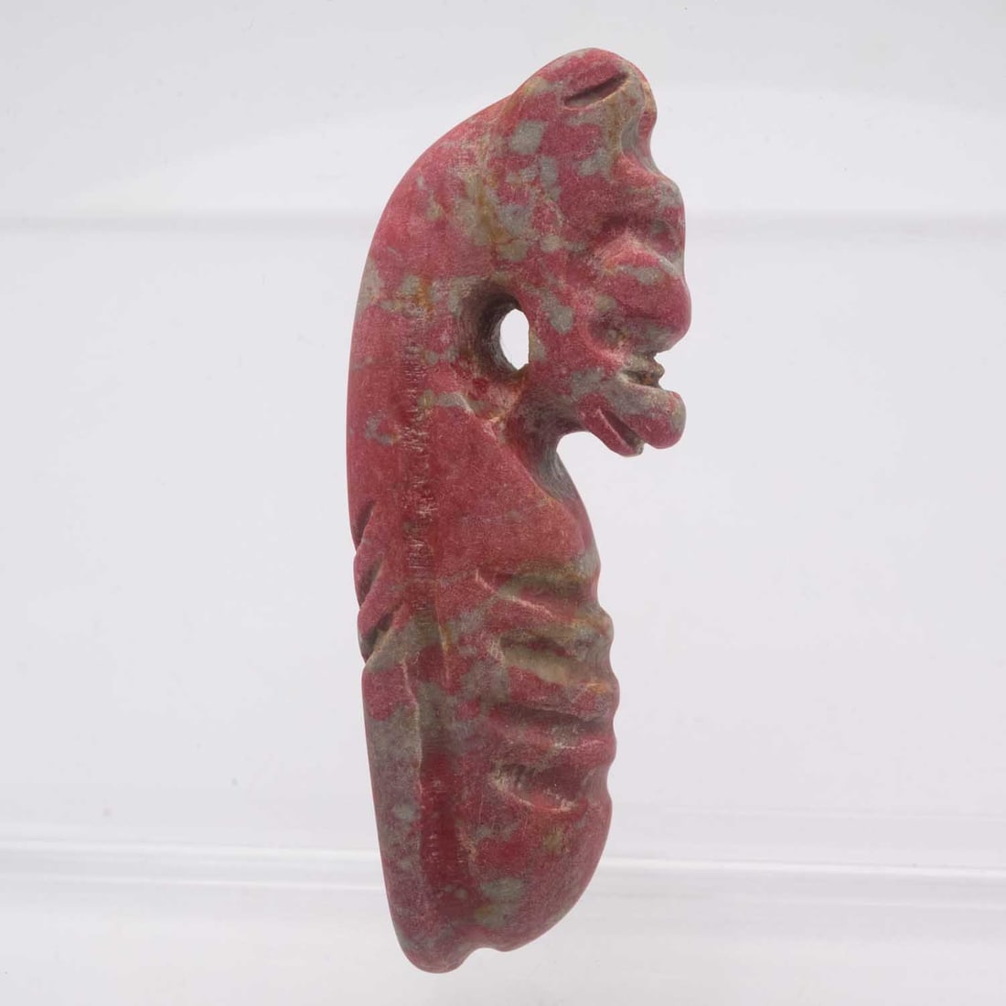 Antique Chinese Hongshan Culture Natural Red Turquoise Pig Dragon Amulet: Medium: Natural Red Turquoise Size: 2.7x1x0.7 inches Age/Detail: Antique Chinese Hongshan Culture Condition: great overall, check photo for condition reference. Provenance: Collection from Estate in T