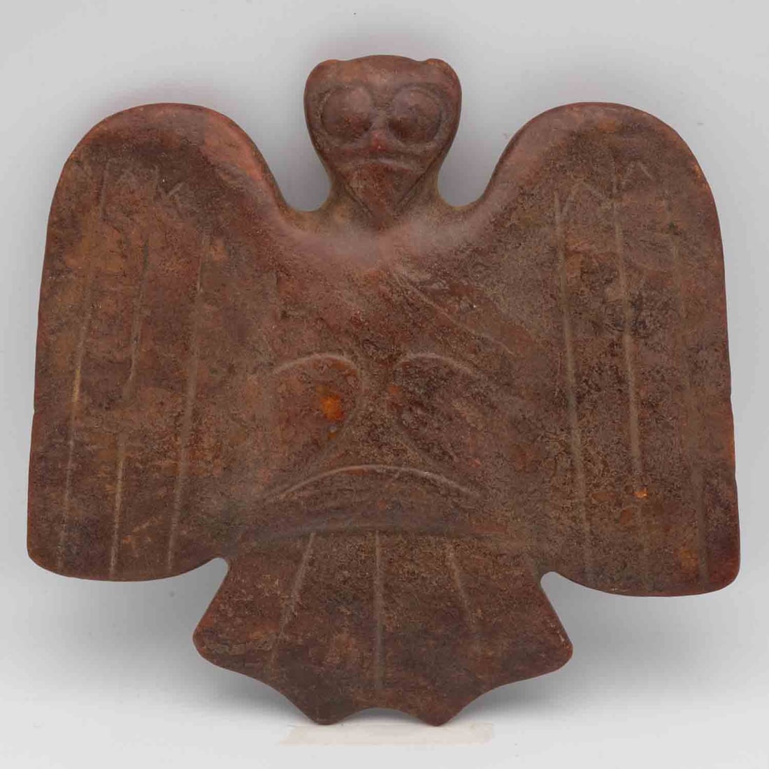 Antique Chinese Hongshan Culture Jade Large Bird Pendant: Medium: Jade Size: 6.2x5.8x1 inches Age/Detail: Antique Chinese Hongshan Culture Condition: great overall, check photo for condition reference Provenance: Collection from Estate in Tribecca Please vie