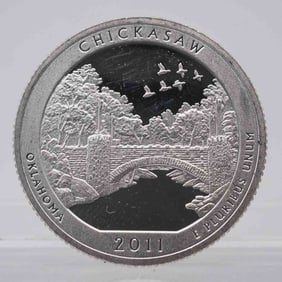 2011 American Proof Silver Quarter ATB Chickasaw