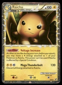 Raichu (Prime) Undaunted #83/90 Holo Pokemon Card