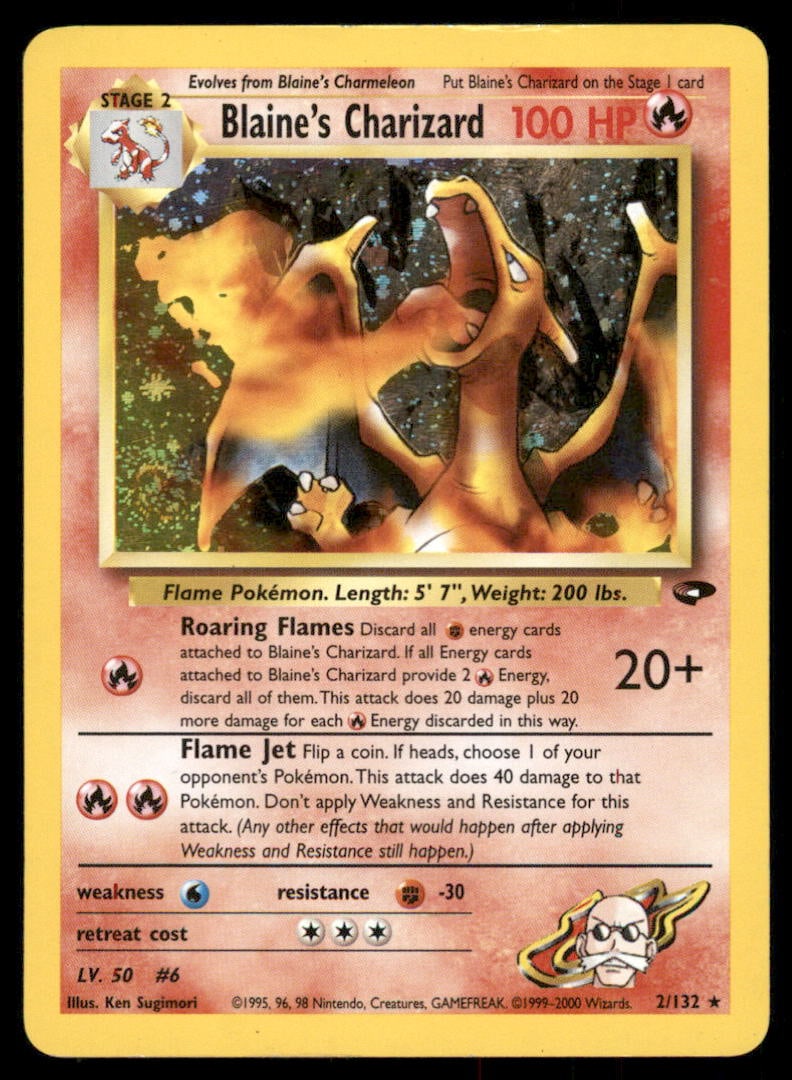 Blaine's Charizard Gym Challenge #002/132 Holo Pokemon Card: We offer combined shipping on multiple items. Buyers may also arrange their own shipping. LiveShipping is a separate and independent option for shipping that is NOT a part of the auction house or thei